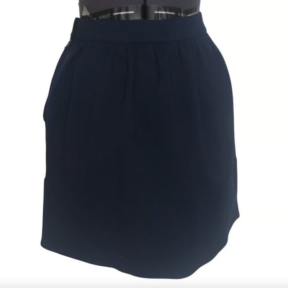 Madewell Dresses & Skirts - Madewell Navy Viscose Blend Blue A-Line Skirt • Casual Minimalist • Size 2 🔴